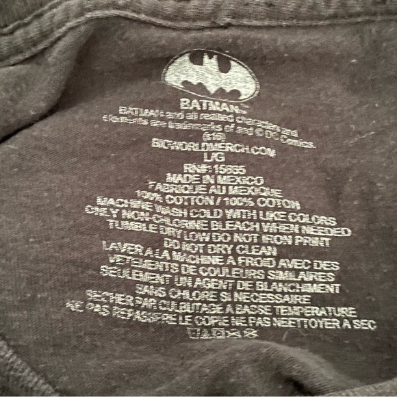 Batman The Joker T-Shirt Mens Size Large Black Pull Over Short Sleeve - Picture 3 of 6